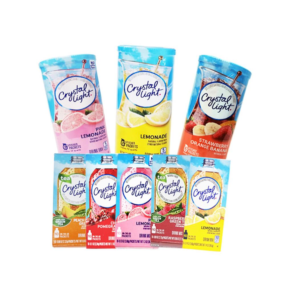 크리스탈 라이트 5종 피치망고 그린티 라즈베리 핑크레몬 체리 석류 온더고 레몬 에이드 선택(다이어트 저칼로리 음료)