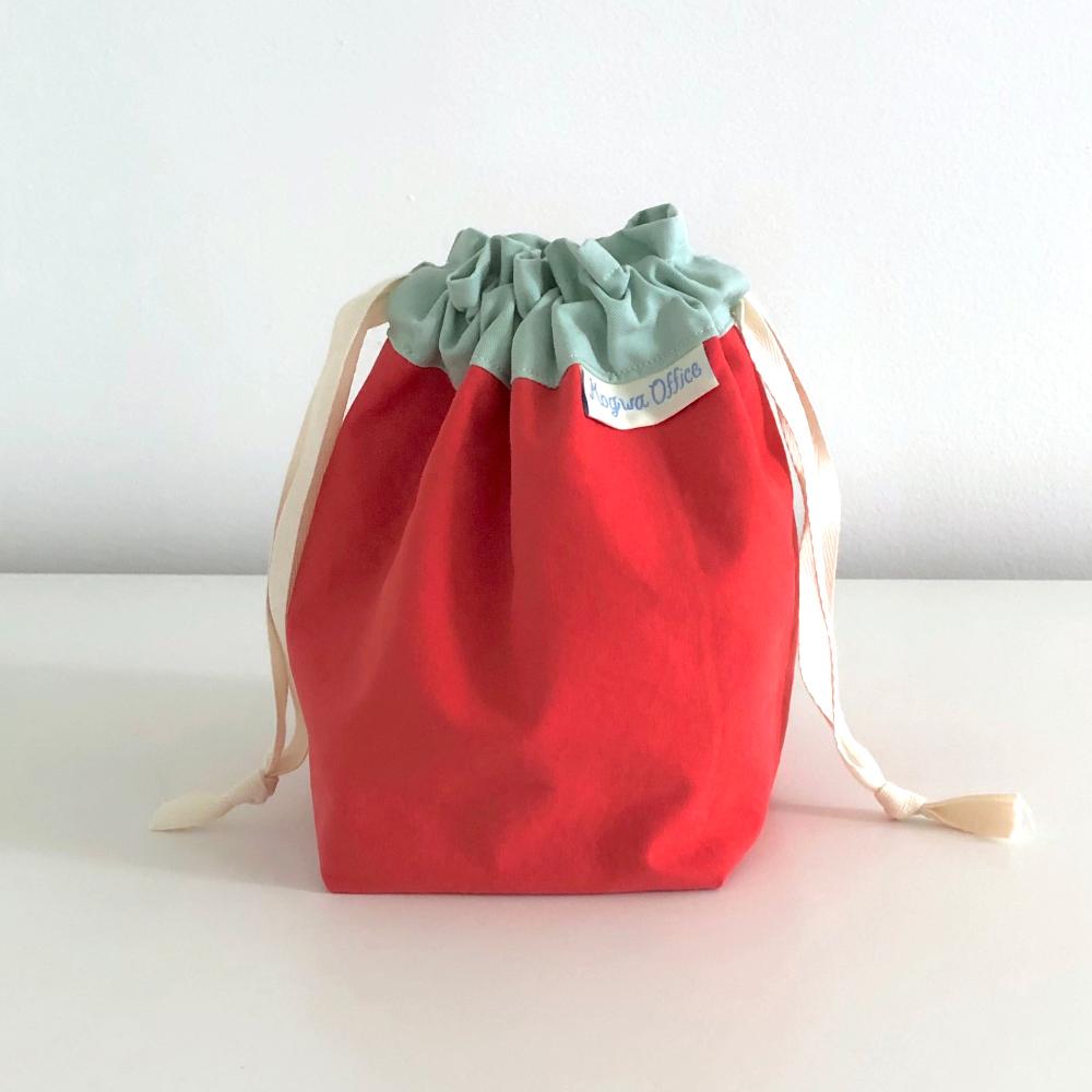 mogwa two tone pouch (mint tomato)