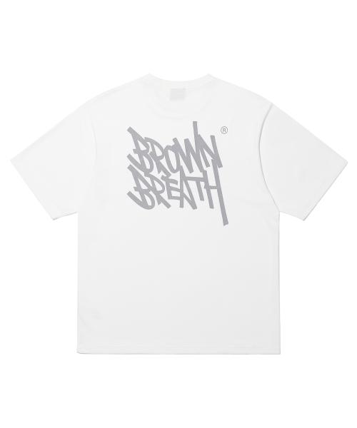 REFLECTIVE TAG MESH TEE - WHITE
