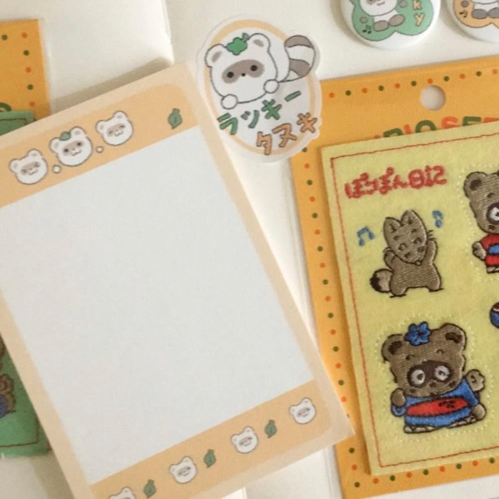 히나쿠우 너구리 메모패드