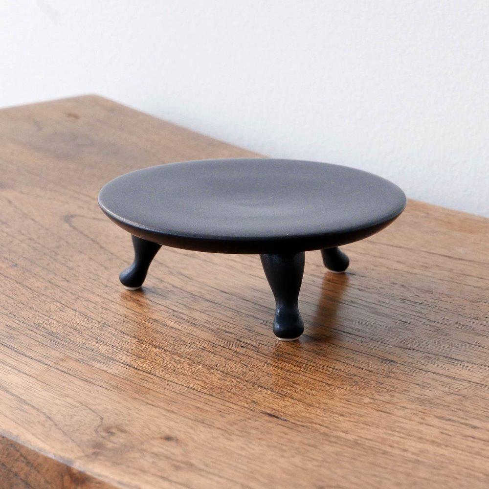 흑유 호족반 작은 소반