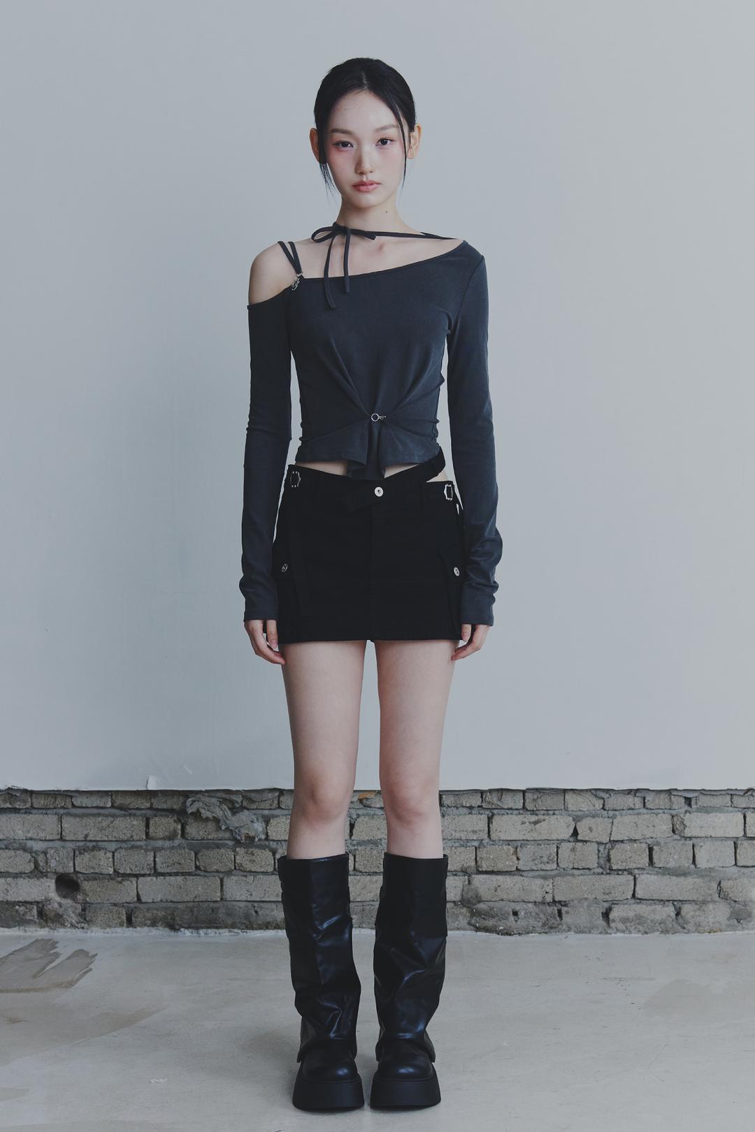 RUBY HOOK LONG SLEEVE charcoal