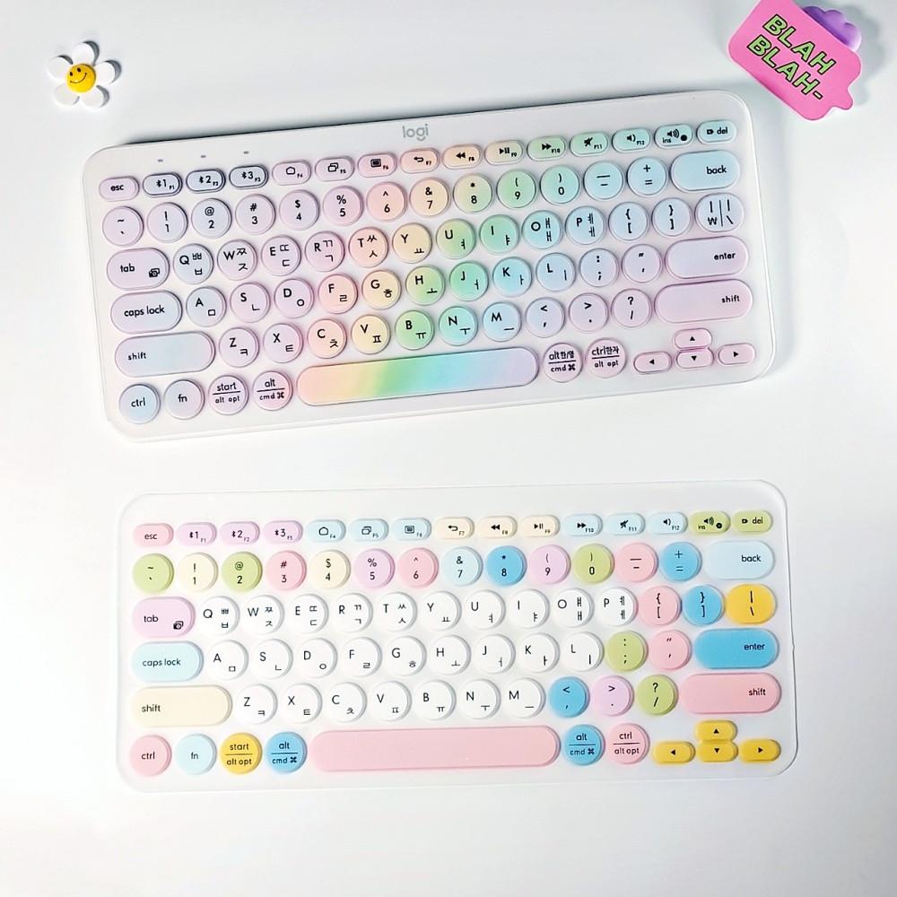 미리스 로지텍 k380 키스킨 한영 투명 컬러