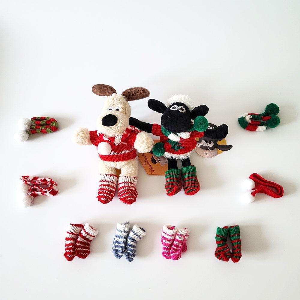 (당일발송) 그로밋옷 숀옷 모남희옷 머플러 양말 크리스마스소품 그로밋크리스마스목도리 인형키링