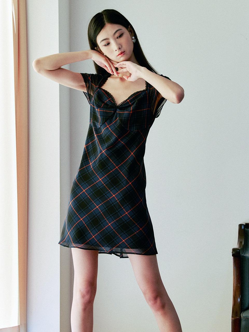 [단독~4.9]THEIA Chiffon Dress(테이아)_NAVY