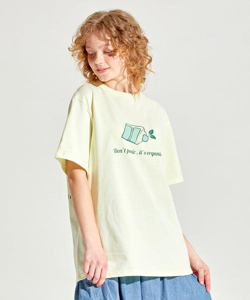 세미오버 핏 오가닉케잌 티셔츠 레몬