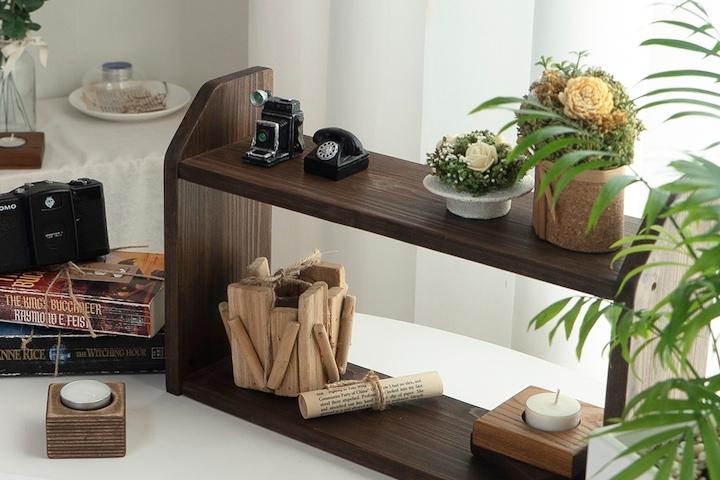 앤틱 주방 미니 선반 2단 B400