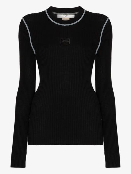 Eytys Incubus ribbed logo top in black