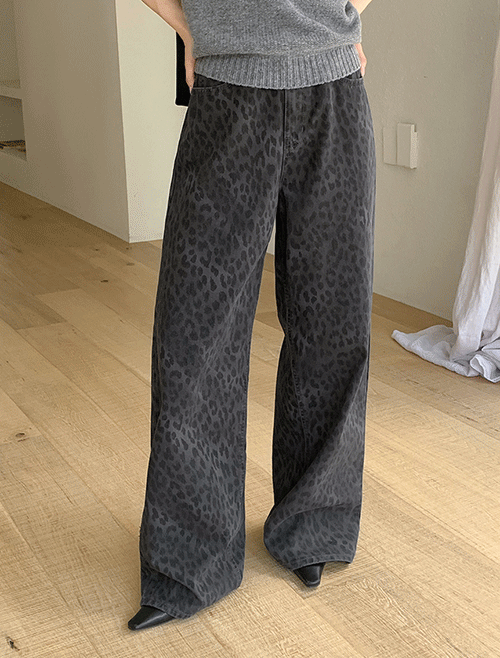 토닉-레오파드 와이드 팬츠 (주문폭주!)