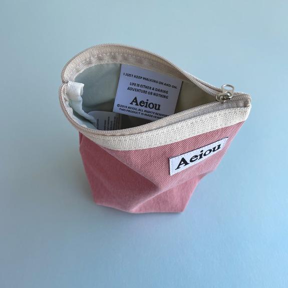 Aeiou Basic Pouch (M size)Stockholm Pink