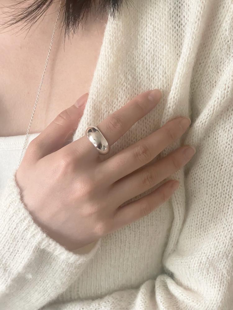 [모브닝/ 925 silver ]뮤트 볼드링 레이어드 오픈반지