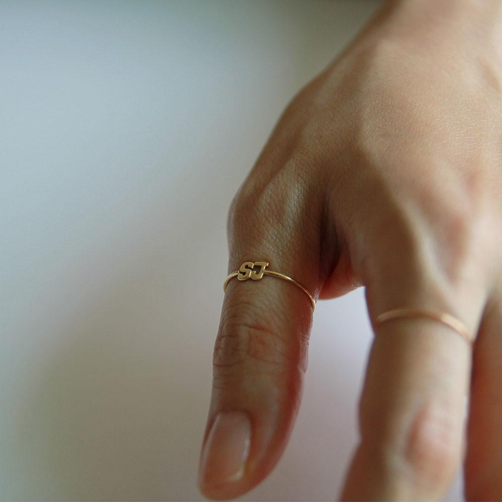 14K 이니셜반지 엄지반지