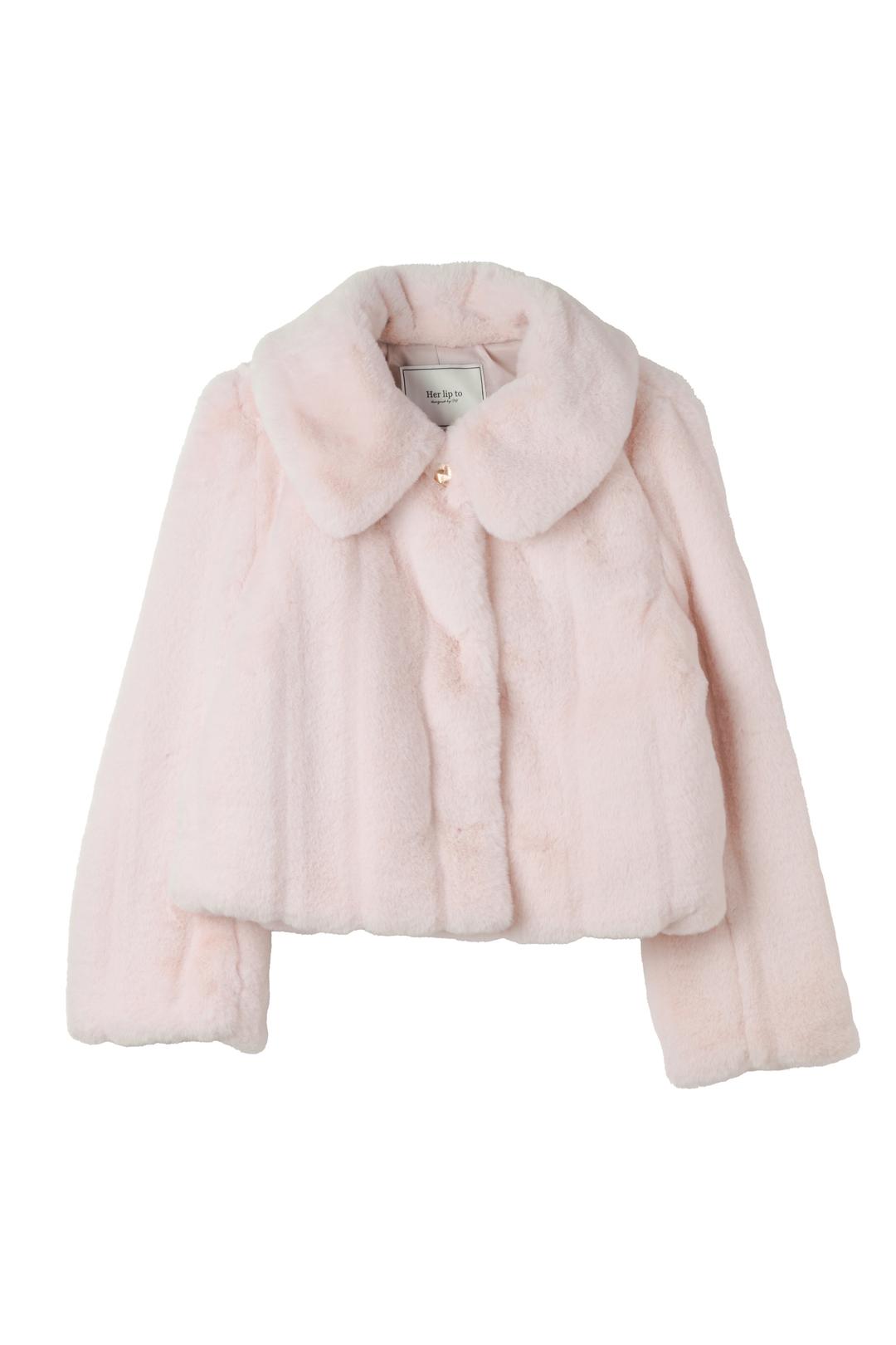 【新色】Winter Love Faux Fur Coat - powder pink / S