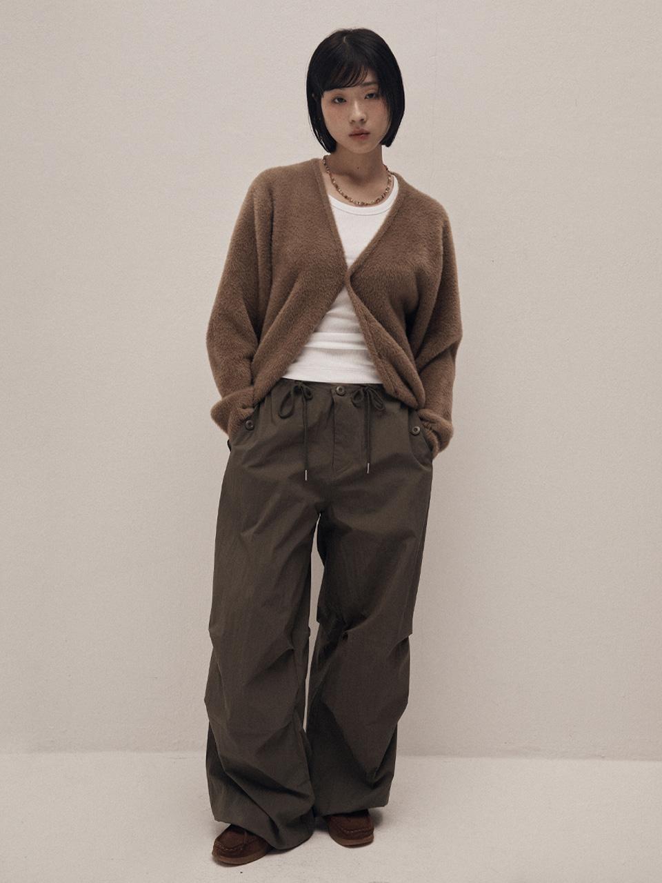 Wide Parachute Pants, Khaki