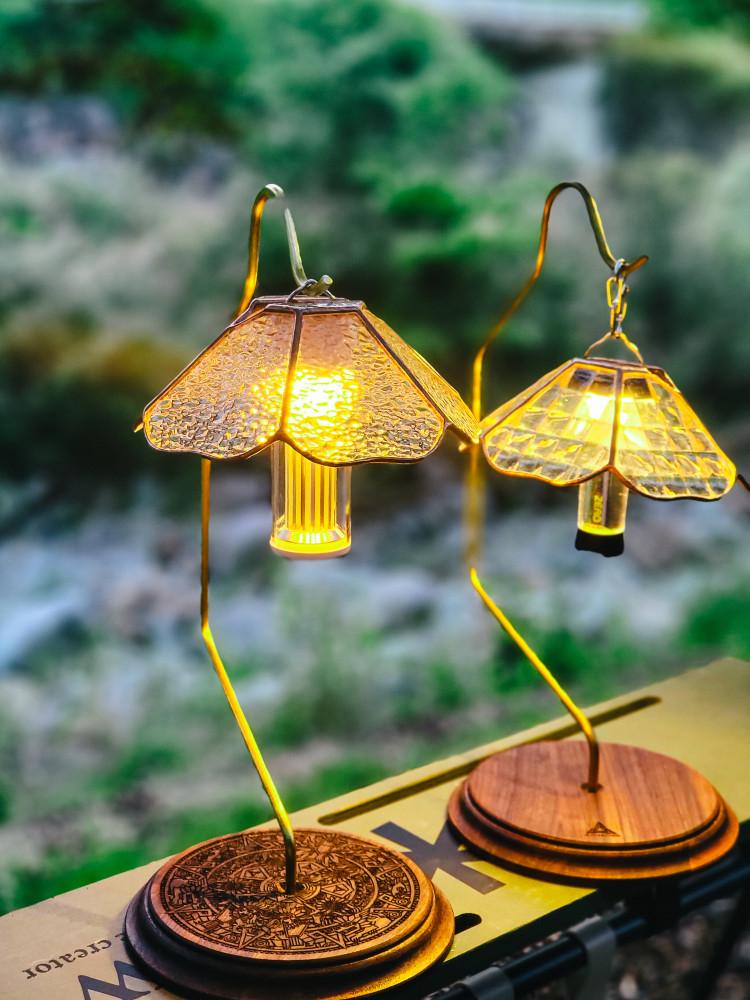 캠핑 랜턴쉐이드 유리 핸드메이드 수공예