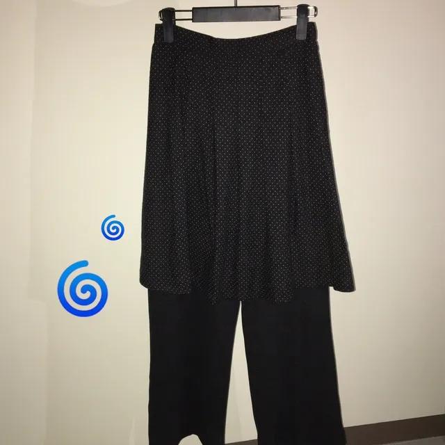 🤎에이블리최저가🤎 느좋,,, - 빈티지 기모 도트 레이어드 팬츠 스커트 (2color)