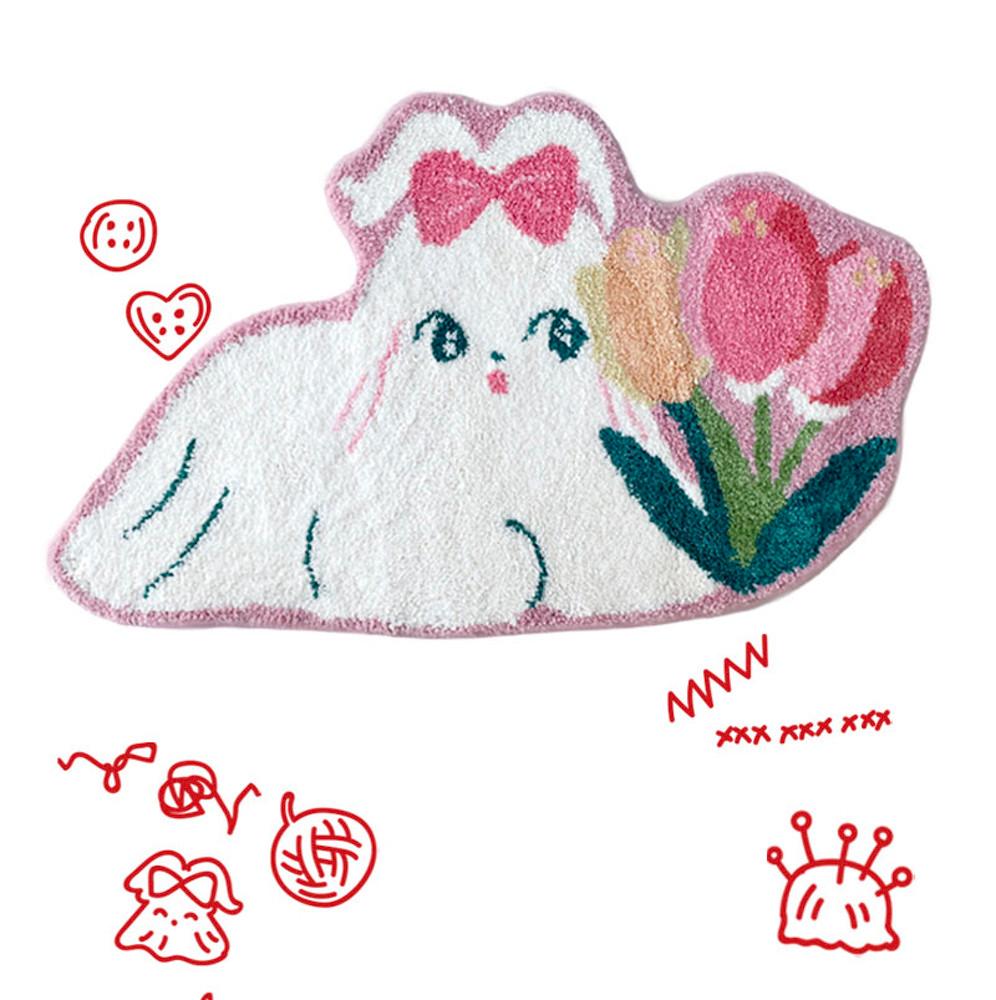 Cute 요크셔테리어 포인트러그 침대 현관 책상 러그