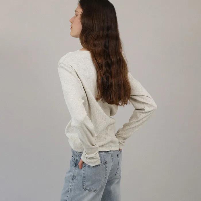 [34th 리오더] Leau classic tee_oatmeal grey