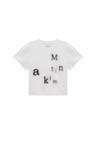 MATIN BLURRED LOGO CROP TOP IN WHITE