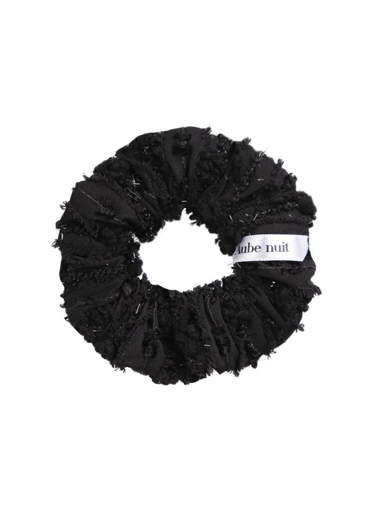 오브누잇 트윙클 트위드 스크런치 블랙 S