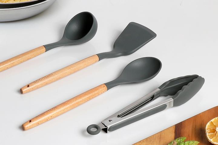 러브쿡 우드 실리콘 조리도구 키친툴 4P 세트