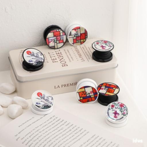 진주쉘 천연자개 디자인 그립톡_기억의조각.조각보