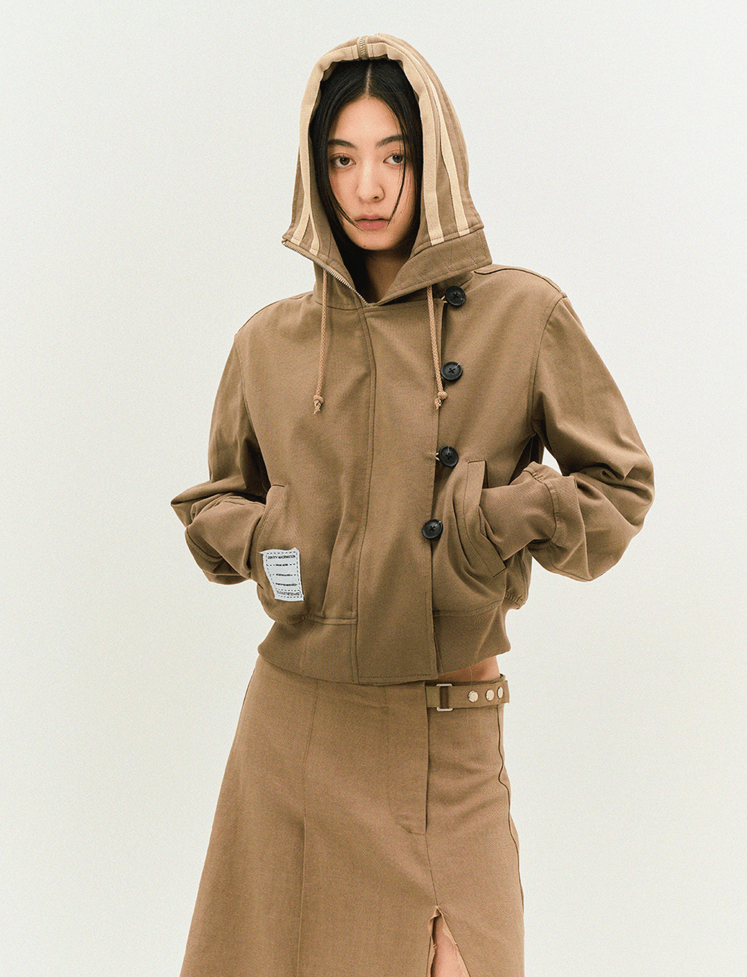 Shoulder Flap Jacket (Khaki)