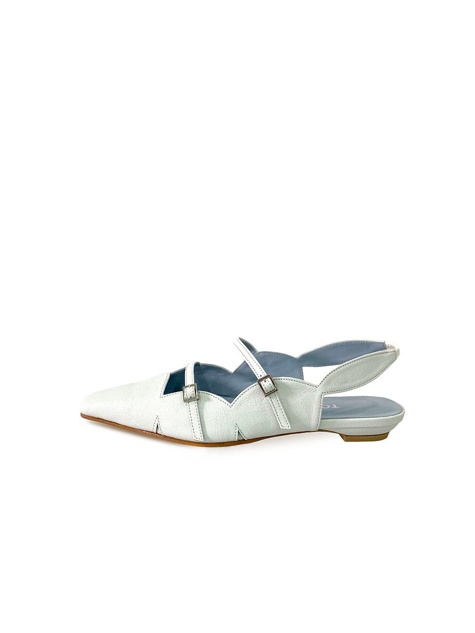 Curve Hole Slingback (WHITE)