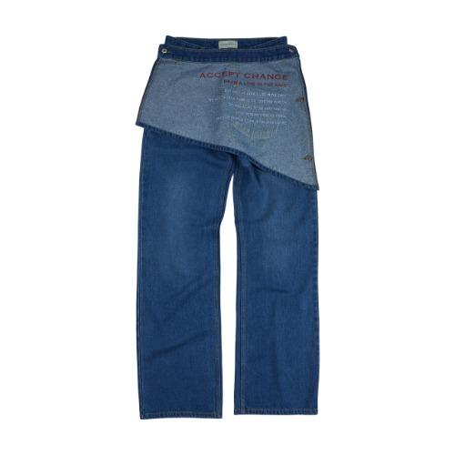 skirt layered Denim pants 2