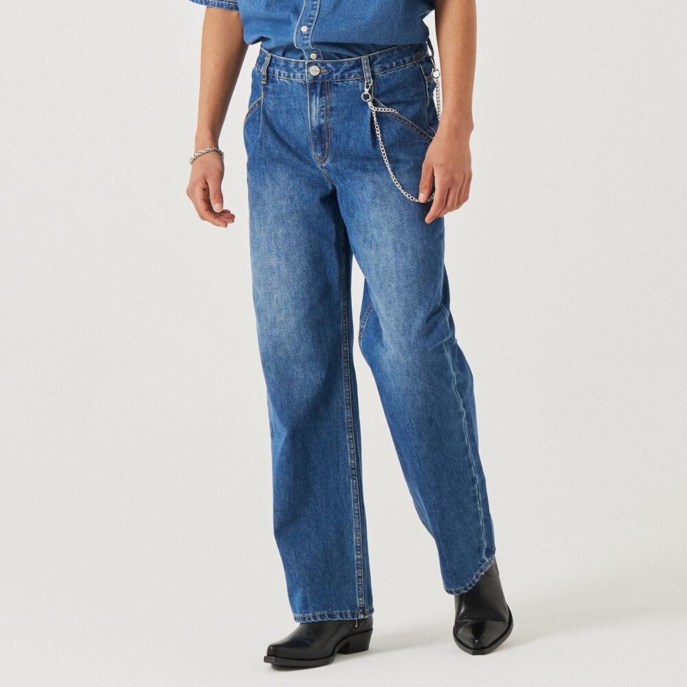 핀턱 와이드 데님 [2COLOR]