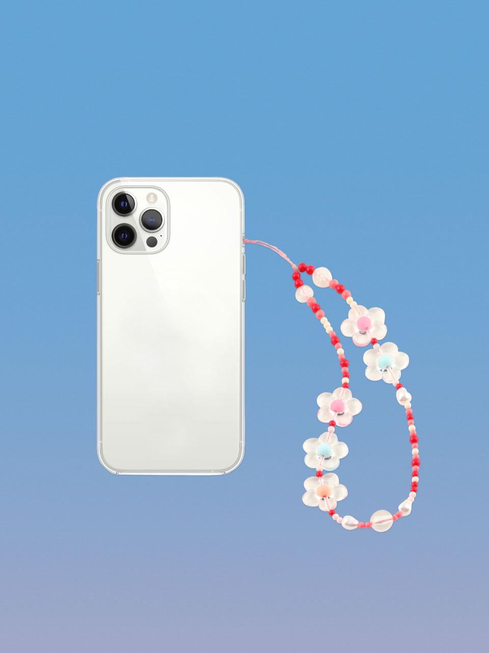 Flower Phone Strap pink