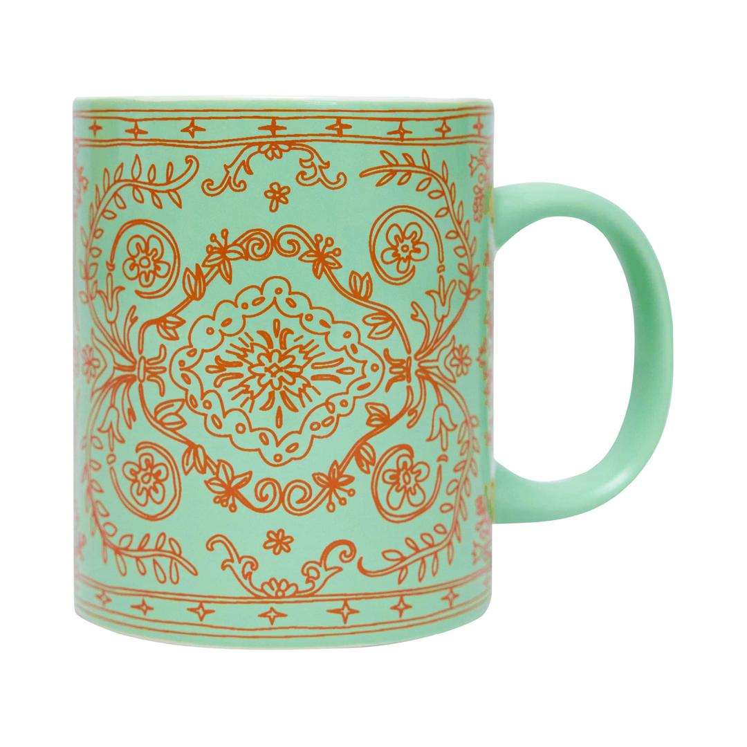 Doodle Persian Mug  Mint
