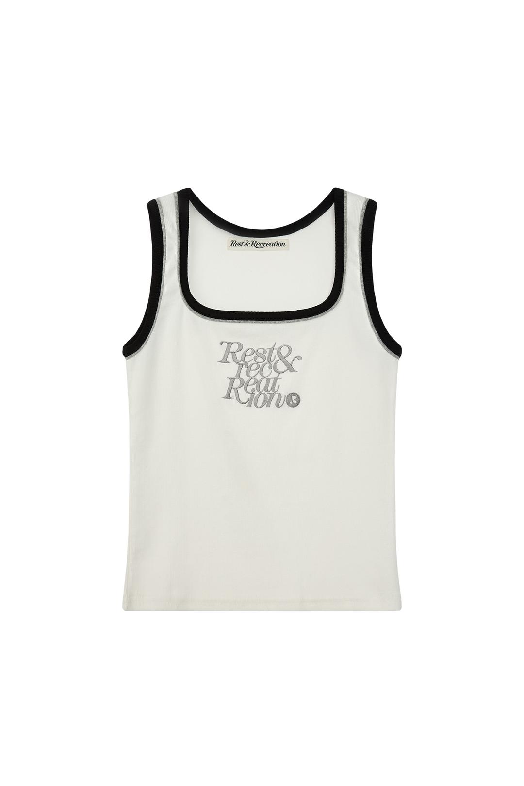 SQUARE NECK SLEEVELESS - WHITE