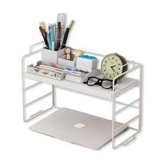 디모어 높이조절 책상정리 미니 공간 선반  화이트