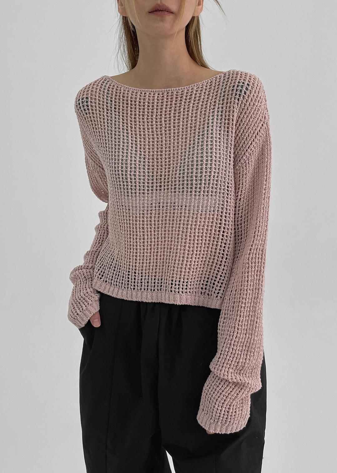 블랙업 [MADE] 페일라 크롭 스카시 니트