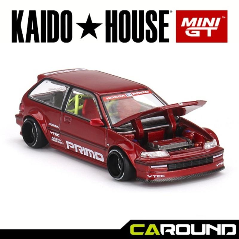 KaidoHouse x 미니지티(KHMG156) 1:64 혼다 시빅 (EF) 카이도 웍스 V2 - 레드