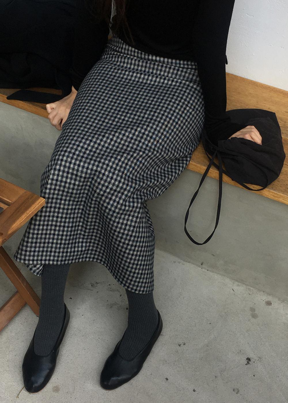 [12/1 배송예정] check A skirt