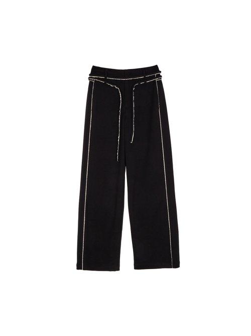 STRING CUT OFF TROUSER IN BLACK