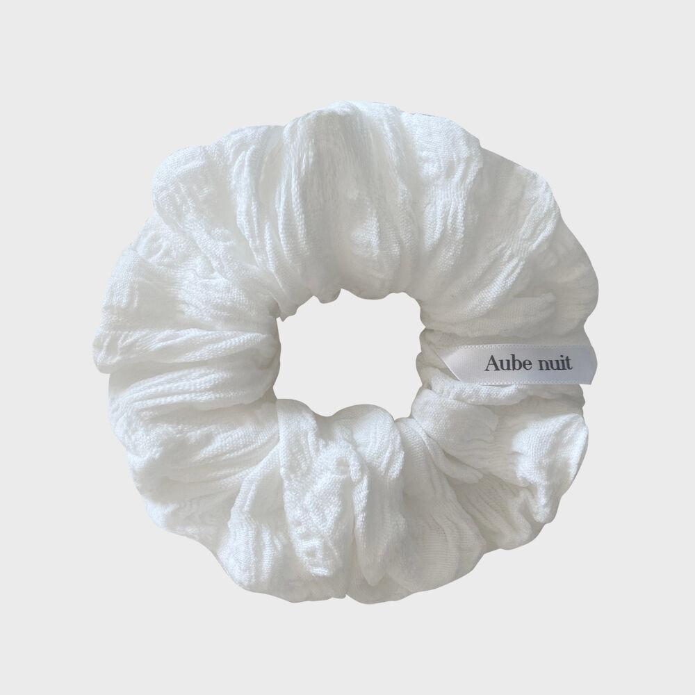 [11차 Re-order] P Line 링클 화이트 헤어 스크런치 M