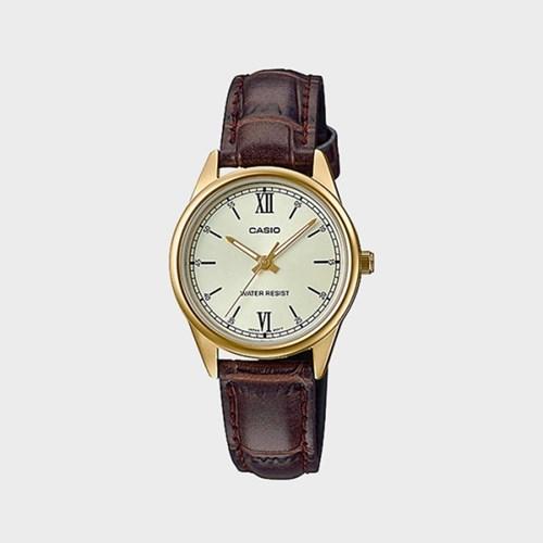 CASIO 카시오 LTP-V005GL-9B 여성 가죽밴드 심플 손목시계