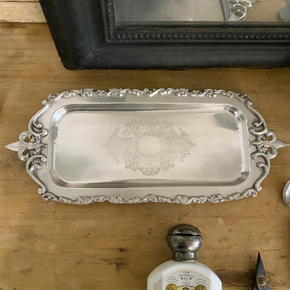 엔틱 실버 빈티지 트레이 쟁반 화장품 향수 정리함 정리대 화장대