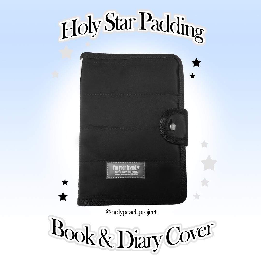 홀리 스타 패딩 북 & 다이어리 커버 (안감은 반짝이 별, 귀엽게 키링도 걸어보세요:-)