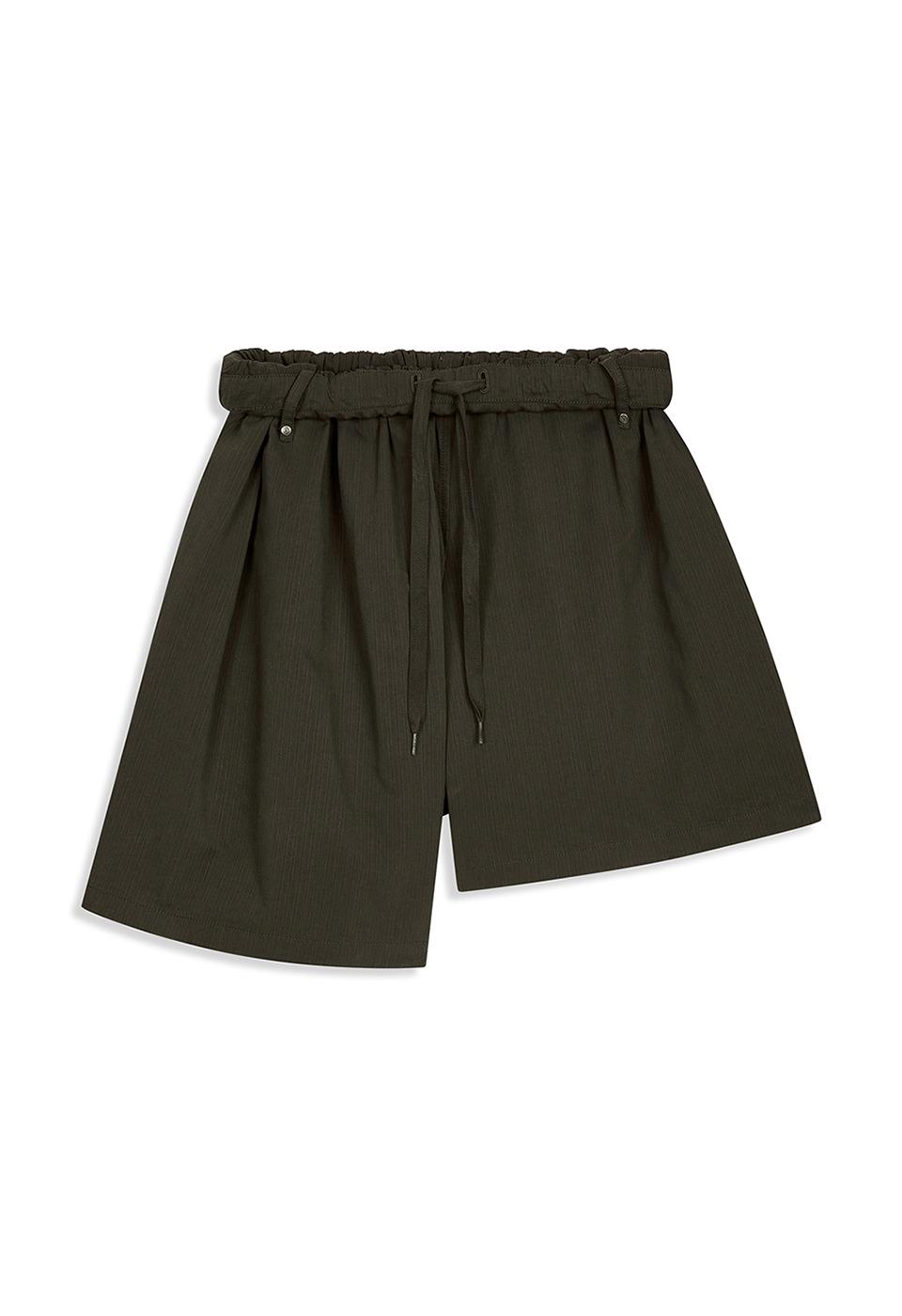 ROLLED WAIST SKORT, KHAKI