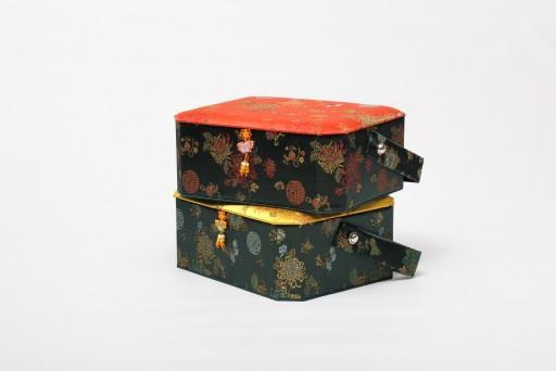 칠색단 반짇고리, 직팔각 / 수박색