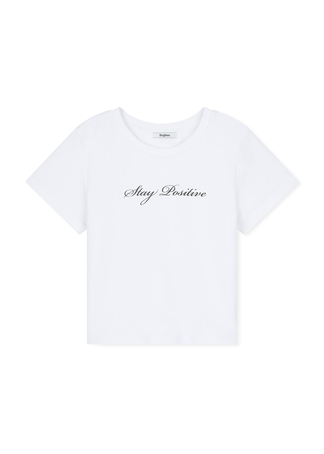 스테이 포지티브 티셔츠 화이트