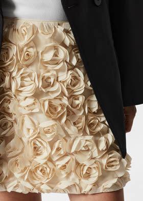 러플 플로럴 미니 스커트