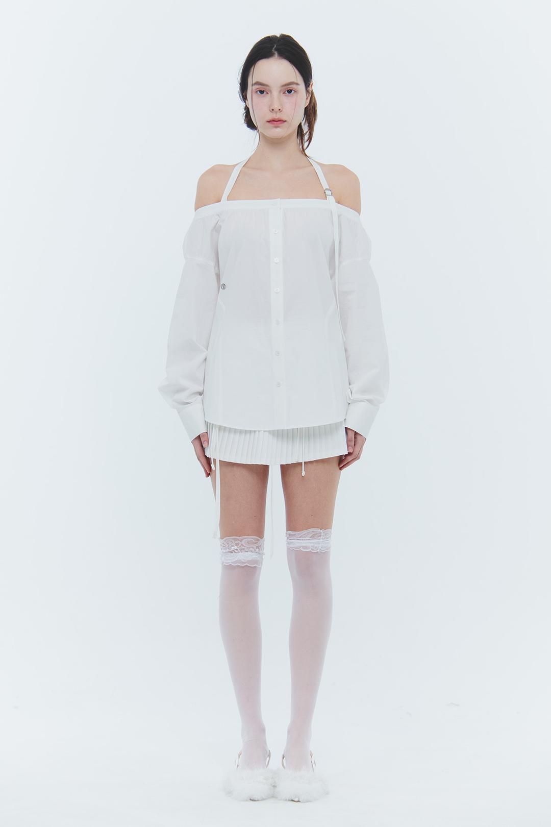 [3/6~] SARA HALTER SHIRT white
