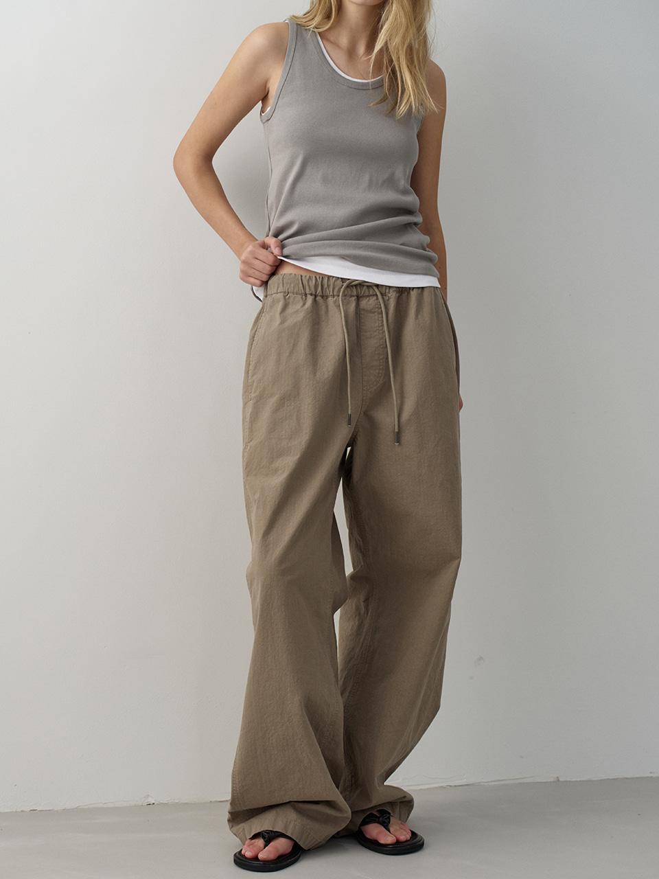 유틸리티 밴딩 팬츠_mocha