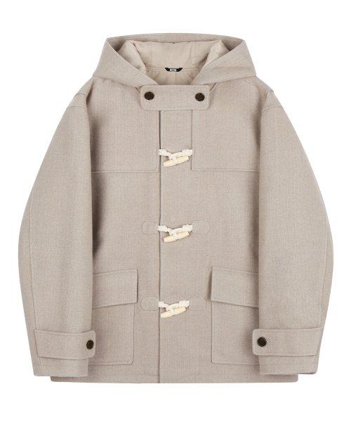 트릴리온(TRILLION)  유니섹스 발마칸 더플 숏 코트 (BEIGE) - 사이즈 & 후기 | 무신사