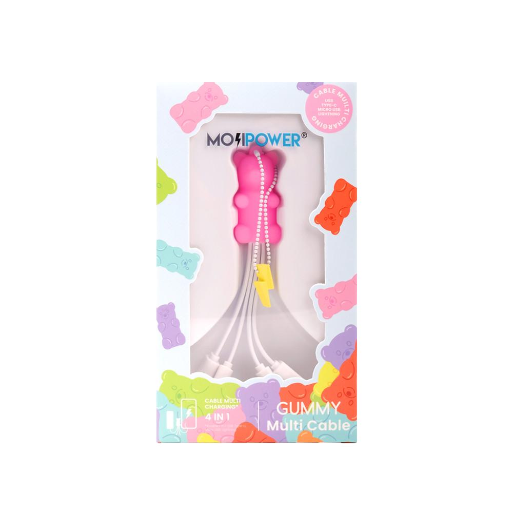 모지파워 MOJIPOWER 멀티케이블 구미베어 핑크